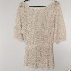 *3 for 20* Tan Peplum Sweater | Sz S | Forever 21